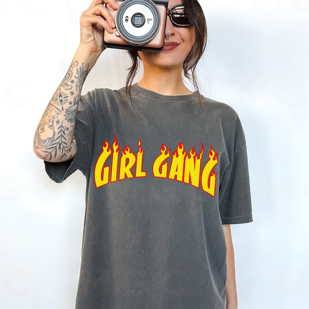 Comfort Colors Flaming Girl Gang Shirt
